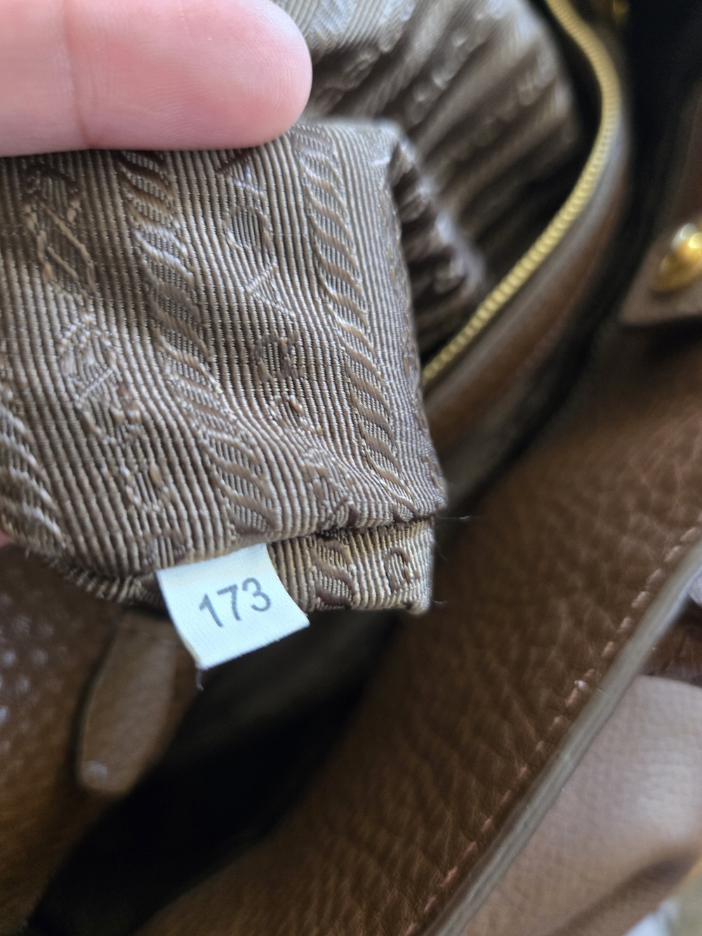 Prada Brown Leather Top-Handle Tote - Picture 6 of 9